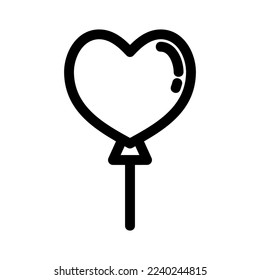 heart balloon icon or logo isolated sign symbol vector illustration - high quality black style vector icons
