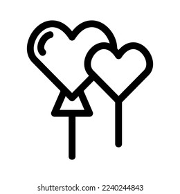 heart balloon icon or logo isolated sign symbol vector illustration - high quality black style vector icons
