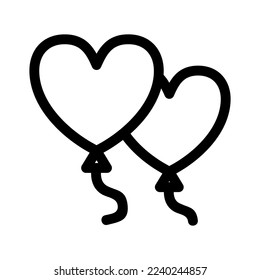 heart balloon icon or logo isolated sign symbol vector illustration - high quality black style vector icons
