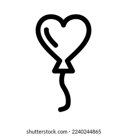 heart balloon icon or logo isolated sign symbol vector illustration - high quality black style vector icons
