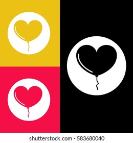 heart balloon icon vector illustration