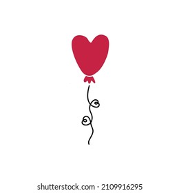 Ilustración de globo cardíaco. Ilustración plana simple.