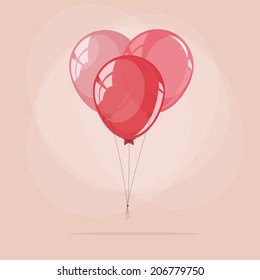 Heart balloon. love - vector illustration