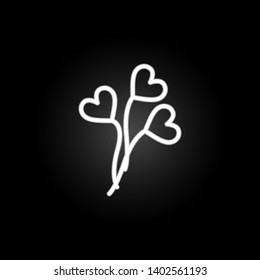 heart balloon neon icon. Elements of Heartbeat set. Simple icon for websites, web design, mobile app, info graphics
