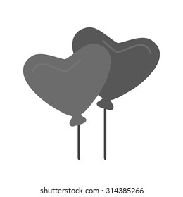 Heart, balloon, party icon vector image.Can also be used for valentine, love, observances and holidays. Suitable for mobile apps, web apps and print media. 