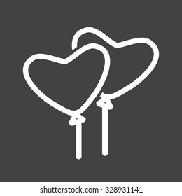 Heart, balloon, party icon vector image.Can also be used for valentine, observances and holidays. Suitable for mobile apps, web apps and print media. 
