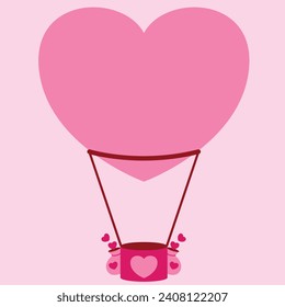 Heart balloon pink color for Valentine's day