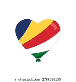 Heart balloon with seychelles flag