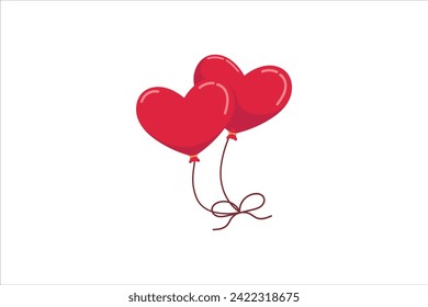 Heart Balloon Valentine Day Sticker Design