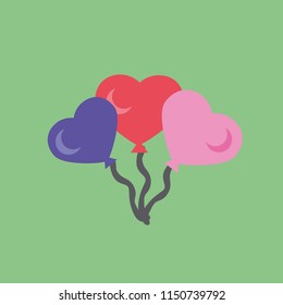 Heart Balloon Vector icon