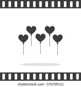 Heart Balloon Vector Icon