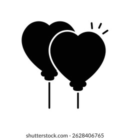 Heart Balloon Vector icon stock illustration