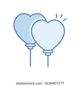 Heart Balloon Vector icon stock illustration