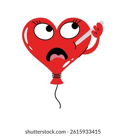 Heart balloon vector Sticker. Eps 10 file