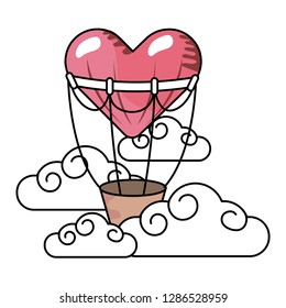 heart balloons with basquet