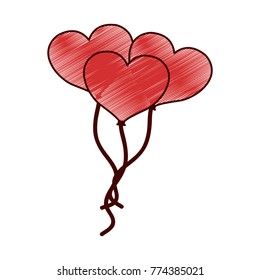 Heart balloons design