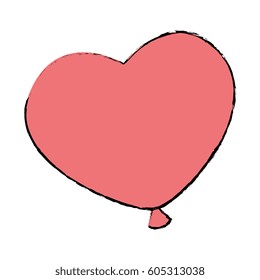 heart balloons icon