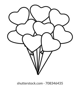 heart balloons icon