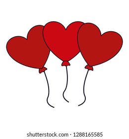 Heart balloons shaped