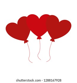 Heart balloons shaped