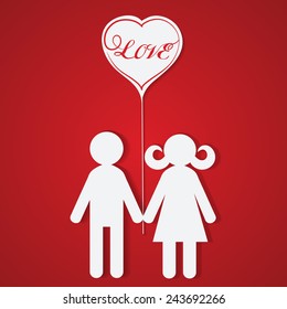 heart balloons.- vector illustration
