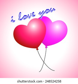  heart balloons vector illustration eps 10