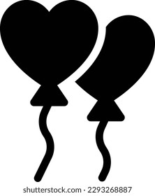 globos cardíacos Ilustración vectorial en un fondo transparente.Símbolos de calidad premium.Icono vector glifos para el diseño de conceptos y gráficos.