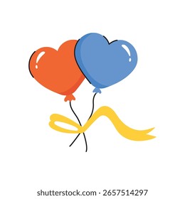 Etiqueta engomada del Vector de los globos del corazón EPS 10 archivo