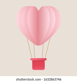 Heart balloon.Valentine day.Valentine concept.Romantic vector.