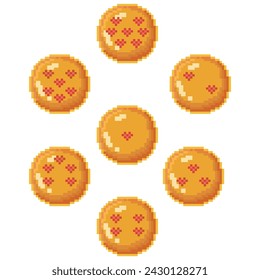 Bolas de corazón, objeto de arte de píxel