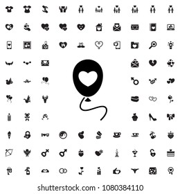 heart baloons icon illustration isolated vector sign symbol