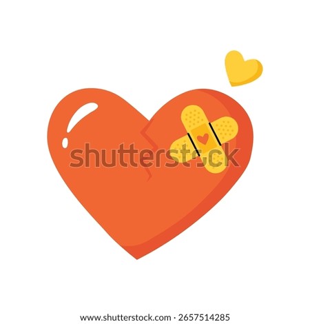 Heart Bandage vector sticker EPS 10 file