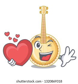 With heart banjo 