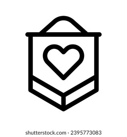 Heart Banner Icon Vector Symbol Design Illustration