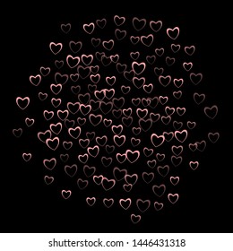 Heart banner which consists of isolated elements. Modern style with beautiful elements in heart banner. Can be used as print, wallpaper, cards, valentine cards, banner, background and etc.