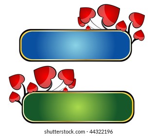 Heart banners