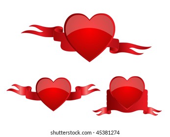 Heart banners