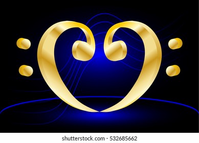 Heart - bass clef, Music note stave and heart bass clef,