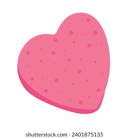 Heart bath bomb vector illustration