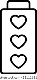 heart battery time power charge Outline