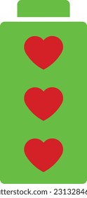 heart battery time power charge Flat