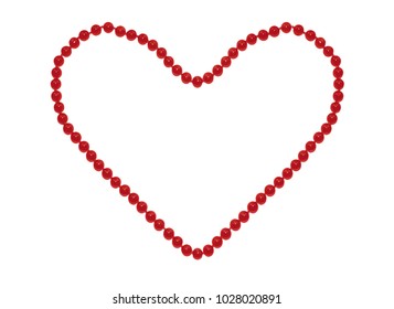 heart from beads