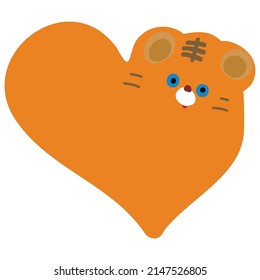 The heart of the bear is orange. The hero of love and joy.