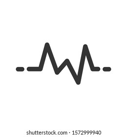 Heart beat analysis vector icon