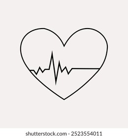 Icono de Vector negro del latido del corazón, amor del icono, día de San Valentín, diseño romántico.
Corazón, amor, romance o Vector negro de San Valentín para App y Sitios web.