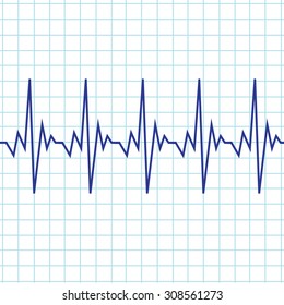 Heart beat cardiogram icon
