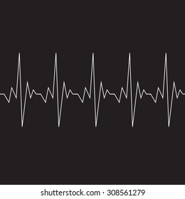 Heart beat cardiogram icon