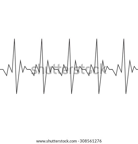 Heart beat cardiogram icon