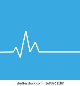 Latido cardíaco, icono del cardiograma - Vector