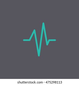 Heart beat, Cardiogram, Medical icon - Vector. Flat design style eps 10
